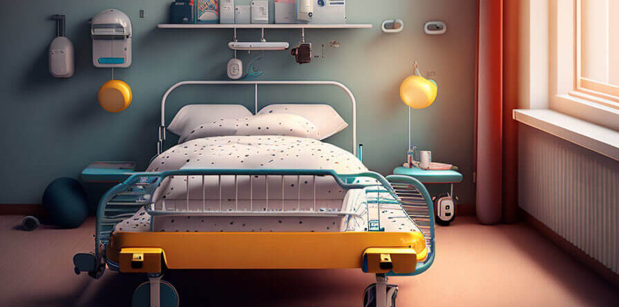 Doğru hazırlanmış bir hasta odası ve yatağı