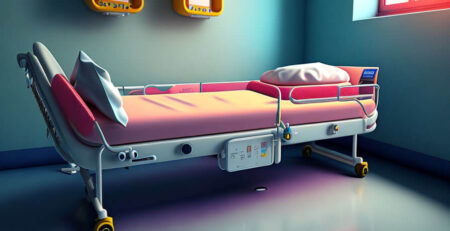 Yataktan düşmeyi engelleyen hasta yatağı