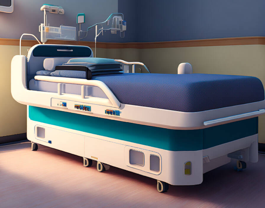 Havalı hasta yatak modeli