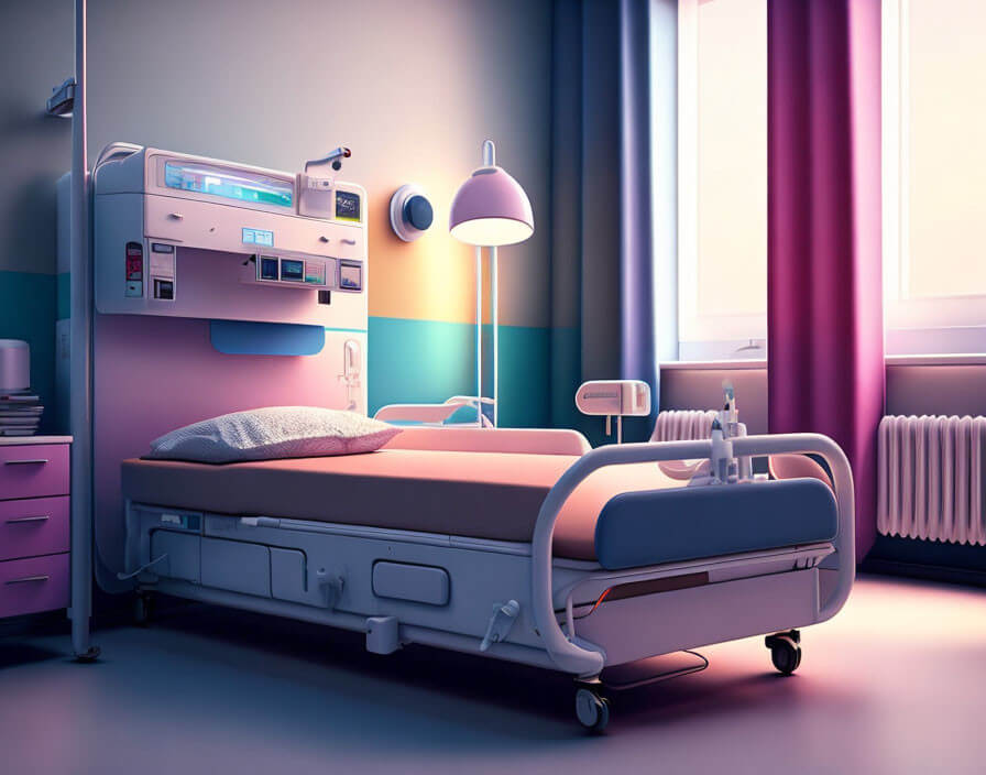 Kumanda panelli hasta yatağı