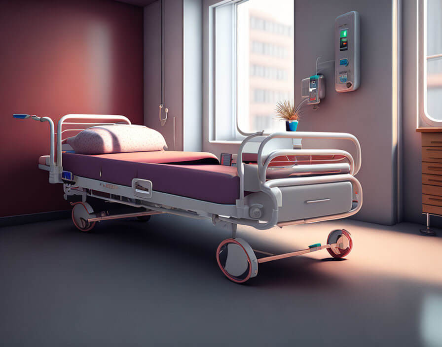 Modern hastane yatağı