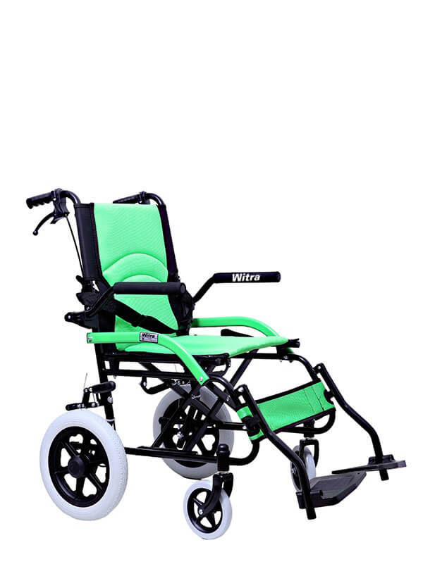 WİTRA Refakatçi Frenli Katlanabilir Tekerlekli Sandalye Yeşil Renkli